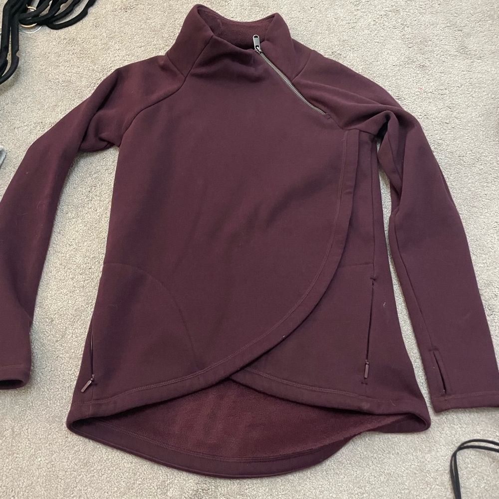 Athleta Burgundy Cape Jacket